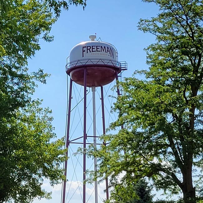Live in Freeman, South Dakota - Water Tower