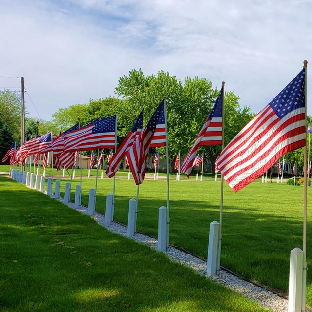 Freeman Veterans Memorial Flags